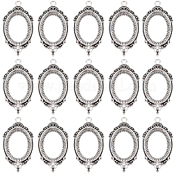 30 Stück Legierungs-Anhänger-Cabochon-Fassungen FIND-SC0009-22