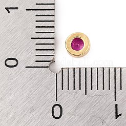 Gestellbeschichtung flach rund Messing Micro Pave Zirkonia Cabochons KK-F874-03G-06