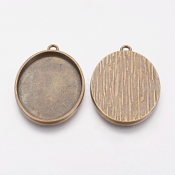 Oval-Tablettanhänger aus tibetanischem Anhänger mit Cabochon TIBEP-A19948-AB-FF