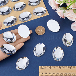 Acryl Strass Cabochons flach zurück DIY-GF0009-17C