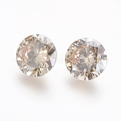 Galvanisierte Cabochons mit spitzem Rücken aus Zirkonia ZIRC-I024-05