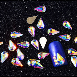 Glas Strass Cabochons flach zurück MRMJ-T009-037-21