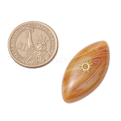 3 Stück 3 Stile gefärbte natürliche brasilianische Achat-Cabochons PALLOY-JF04017-01