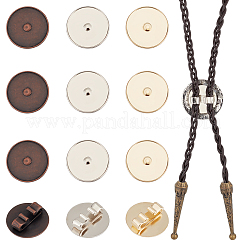 12 Stück 3 Stile Legierung Bolo Tie Schieber Verschluss Cabochon Einstellungen FIND-PH0018-03