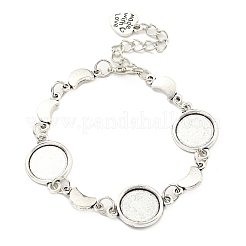 Herstellung eines antiken versilberten Gliederkettenarmbands aus Legierung MAK-K023-02D-AS