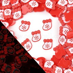 Leuchtende Harz-Cabochons mit Weihnachtsmotiv RESI-U003-02D