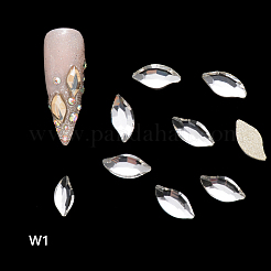 Flach zurück Glas Strass Cabochons MRMJ-Q072-32A