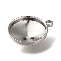Cabochon-Fassungen für Anhänger aus Edelstahl 304 STAS-I310-28P