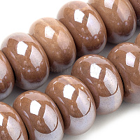 Глазурованные фарфоровые бусины-рондели&nbsp;X-PORC-Q219-13x9-F12