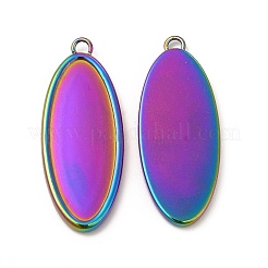 Ionenplattierung (IP) 304 Edelstahl Anhänger Cabochon-Einstellungen STAS-A070-45MC
