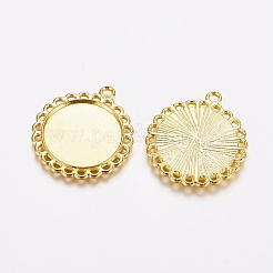 Tibetischen stil Anhänger Fassungen für Cabochons TIBE-21668-G-RS