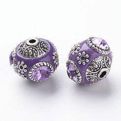 Handmade Indonesien runde Perlen IPDL-R400-11