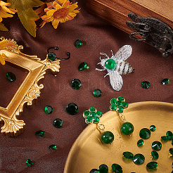 6 Stil: diamantförmige Zirkonia-Cabochons mit spitzer Rückseite ZIRC-PH0001-37