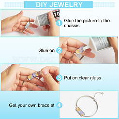 DIY Blanko-Set für rechteckige Gliederarmbänder DIY-BC0005-53