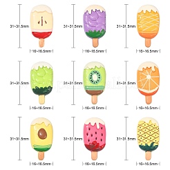 30 Stück opake Harz-Cabochons RESI-CJ0003-58