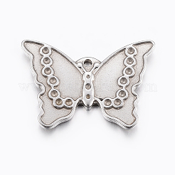 Anhänger aus 304 Edelstahl mit Emaille- und Strass-Fassungen STAS-E421-019P