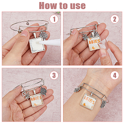 DIY Rohling Geometrie Legierung Charms erweiterbar Kit zur Herstellung von Armreifen BJEW-DC00003