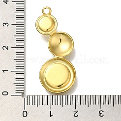 Ionenplattierung (IP) 304 Edelstahl-Cabochon-Einstellungen für Emaille STAS-U031-04G