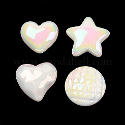 Galvanisierte schillernde opake Harz Decoden Cabochons RESI-Q230-07