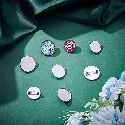 36 Stück 3 Stil 304 Edelstahl Brosche Cabochon Einstellungen STAS-UN0029-40
