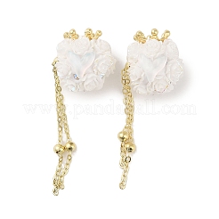 Handgemachte Polymer Clay Strass Quaste baumeln Perlen CLAY-H003-01G-01