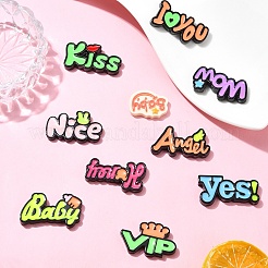 10 Stück 10 Stile undurchsichtige Harz-Decoden-Cabochons FIND-YW0005-82