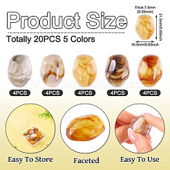 Кабошоны из непрозрачной смолы RESI-TA0004-31