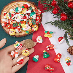 72 stücke 12 arten weihnachtsthema opake harz cabochons RESI-SC0005-72