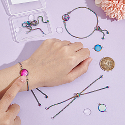 Bausatz für ein leeres Kuppelgliederarmband zum Selbermachen DIY-UN0005-33