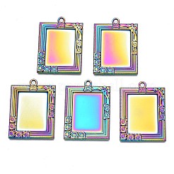 Anhänger-Cabochon-Fassungen in Regenbogenfarben PALLOY-N163-166-NR