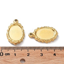 Ionenplattierung (IP) 304 Edelstahl Anhänger Cabochon-Einstellungen STAS-M323-57G