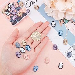 Harz Cameo Lady Kopf Cabochons CRES-CA0001-02
