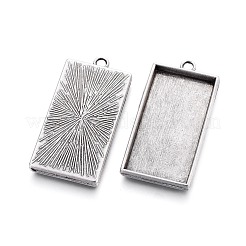 Aluminium-Anhänger Fassungen für Cabochons PALLOY-A13370-TAS-NR