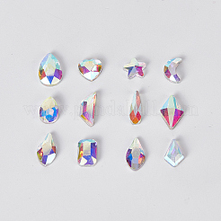 Strass-Cabochons aus Glas mit flacher Rückseite MRMJ-WH0077-076