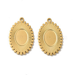Manuelles Polieren von Cabochon-Fassungen für Anhänger aus Edelstahl 304 STAS-P335-24G
