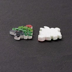 Weihnachtliche Cabochons aus undurchsichtigem Harz CRES-P022-16