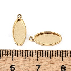 Cabochon-Fassungen für Anhänger aus Edelstahl 304 STAS-A194-05A-G