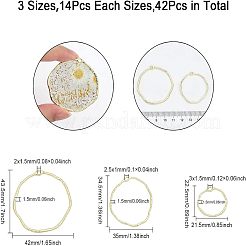Chgcraft 42pcs 3 Stile Legierung offene Lünette große Anhänger FIND-CA0005-78