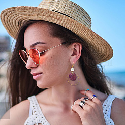 Подвески из натуральной оболочки&nbsp;BSHE-BBC0001-05B-01