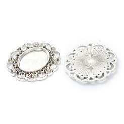 Legierung Fassungen für Cabochon PALLOY-XCP0001-15