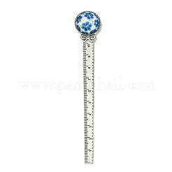 Lesezeichen mit Mosaik-bedruckten Glas-Cabochons AJEW-JK00275-01