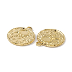 PVD-Vakuumbeschichtung 304 Edelstahl Anhänger Cabochon Fassungen STAS-G278-01G