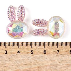 Transparente Epoxidharz-Hasenkopf-Decoden-Cabochons CRES-M034-05B