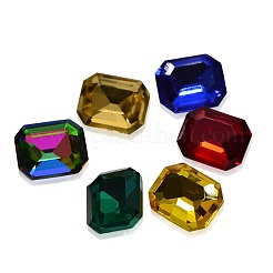 Facettiertes rechteck k9 glas spitzen rhinestone cabochons RGLA-A017-8x10mm-SM