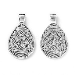 Aluminium-Anhänger Fassungen für Cabochons PALLOY-E436-87AS