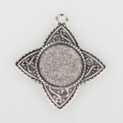 Tibetischer Stil Legierung Anhänger Fassungen X-TIBEP-N003-54AS