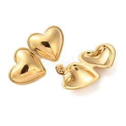 Ohrstecker Herz aus Edelstahl für Damen EJEW-Z074-02G