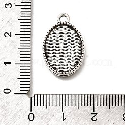 Tibetischer Stil oval Legierung Anhänger Fassungen PALLOY-D291-39AS