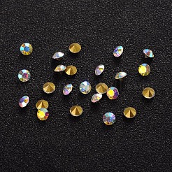 Glas zeigte zurück Strass CR4mm11Y-1