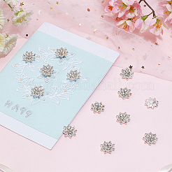 40 Stück Blumen-Strass-Cabochon FIND-FG0003-22